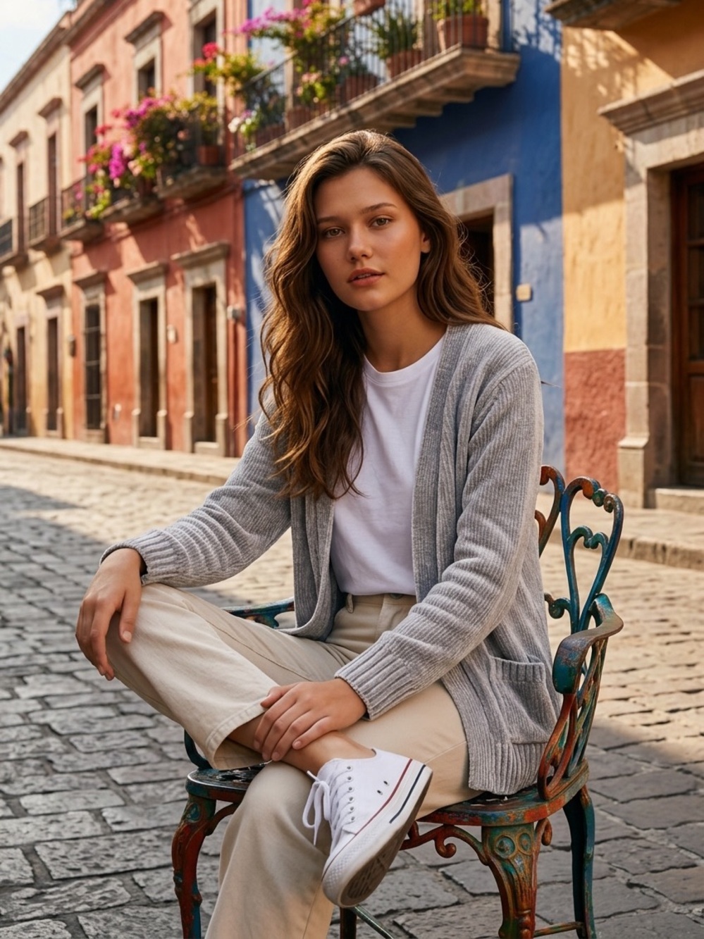 Mudd Light Gray Ribbed Open-Front Cardigan m